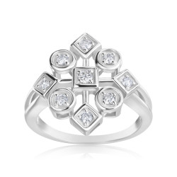 White Gold 1/3ct TDW Diamond Ring - Handcrafted By Name My Rings™