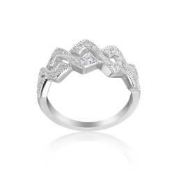 White Gold 1/4ct TDW Diamond Ring - Handcrafted By Name My Rings™
