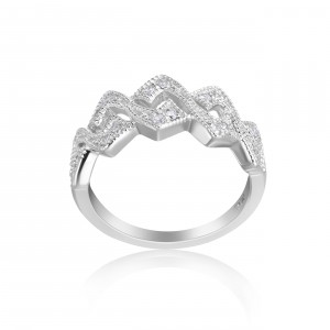 White Gold 1/4ct TDW Diamond Ring - Handcrafted By Name My Rings™