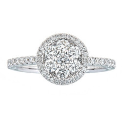 Anika and August White Gold .70ct TDW Diamond Engagement Ring - Handcrafted By Name My Rings™