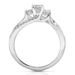 Gold 1-1/10ct TDW Diamond Bridal Rings Set - Handcrafted By Name My Rings™