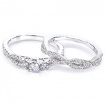 Gold 1/2ct TDW Diamond Braided Bridal Ring Set - Handcrafted By Name My Rings™