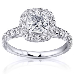 White Gold 1 2/5ct TDW Diamond Engagement Ring - Handcrafted By Name My Rings™