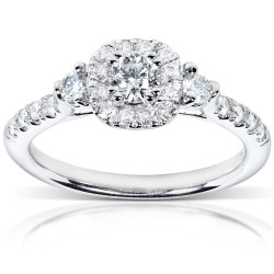 White Gold 1/2ct TDW Diamond Engagement Ring - Handcrafted By Name My Rings™