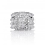 White Gold 2 4/5ct TDW Diamond Halo Bridal Ring Set - Handcrafted By Name My Rings™