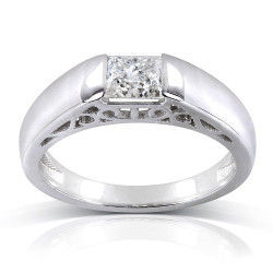 Gold 4/5 ct Princess Tension Set Diamond Ring - Handcrafted By Name My Rings™