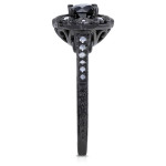 Black Gold 3/5ct TDW Diamond Antique Ring - Handcrafted By Name My Rings™