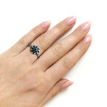 Black Gold 3/5ct TDW Diamond Antique Ring - Handcrafted By Name My Rings™