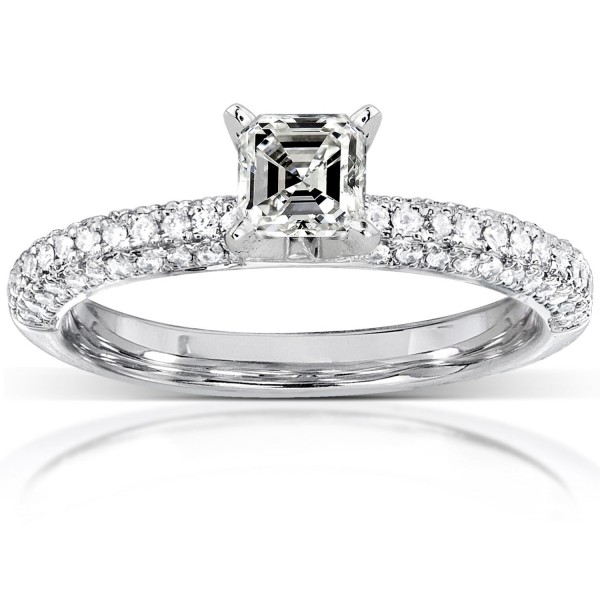 Gold 1/2ct TDW Asscher Diamond Ring - Handcrafted By Name My Rings™