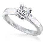 Gold 1/2ct TDW Asscher Diamond Solitaire Ring - Handcrafted By Name My Rings™