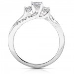 Gold 1/2ct TDW Princess-cut Diamond Bridal Ring Set - Handcrafted By Name My Rings™