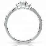 Gold 1/3ct TDW Princess Diamond Engagement Ring - Handcrafted By Name My Rings™