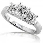 Gold 1ct TDW Asscher Diamond Engagement Ring - Handcrafted By Name My Rings™