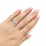Rose Gold 1/2ct Solitaire Diamond Petite Engagement Ring - Handcrafted By Name My Rings™