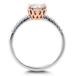 Two Tone Gold 1 1/8ct TDW Diamond Engagement Ring - Handcrafted By Name My Rings™