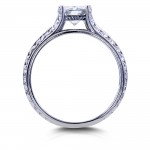 White Gold 1 1/10ct TDW Diamond Vintage Engagement Ring - Handcrafted By Name My Rings™