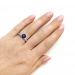 White Gold 1 1/10ct TGW Sapphire and Diamond Vintage Engagement Ring - Handcrafted By Name My Rings™