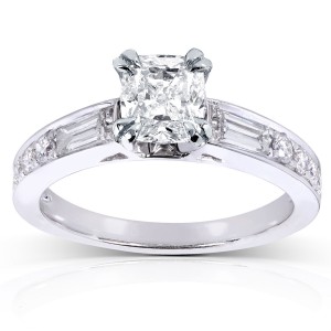 White Gold 1 1/2ct TDW Cushion Diamond Engagement Ring - Handcrafted By Name My Rings™