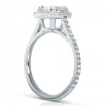 White Gold 1 1/2ct TDW Cushion-cut Halo Diamond Bridal Ring Set - Handcrafted By Name My Rings™