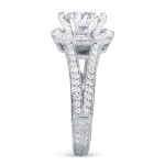 White Gold 1 1/2ct TDW Diamond Art Deco Open Shank Engagement Ring - Handcrafted By Name My Rings™