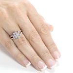 White Gold 1 1/2ct TDW Diamond Art Deco Open Shank Engagement Ring - Handcrafted By Name My Rings™