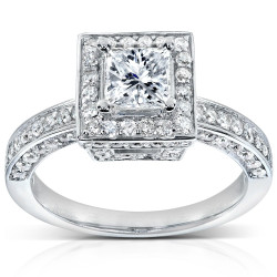 White Gold 1 1/2ct TDW Diamond Engagement Ring - Handcrafted By Name My Rings™