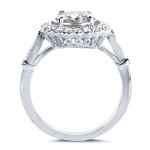 White Gold 1 1/3ct TDW Diamond Floral Antique Engagement Ring - Handcrafted By Name My Rings™