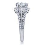 White Gold 1 1/3ct TDW Diamond Star Halo Engagement Ring - Handcrafted By Name My Rings™