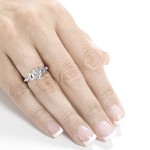 White Gold 1 1/5ct TDW Diamond Floral Antique Engagement Ring - Handcrafted By Name My Rings™