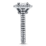 White Gold 1 3/4ct TDW Diamond Double Halo Engagement Ring - Handcrafted By Name My Rings™