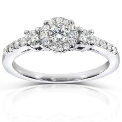 White Gold 1/2ct TDW Diamond Engagement Ring - Handcrafted By Name My Rings™