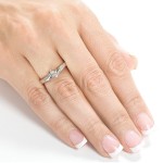 White Gold 1/3ct TDW Marquise Diamond Engagement Ring - Handcrafted By Name My Rings™