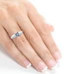 White Gold 1ct Cushion Diamond Solitaire Engagement Ring - Handcrafted By Name My Rings™
