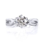 White Gold 1ct Diamond Solitaire Engagement Ring - Handcrafted By Name My Rings™