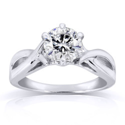 White Gold 1ct Diamond Solitaire Engagement Ring - Handcrafted By Name My Rings™