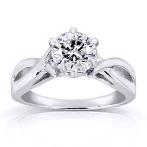 White Gold 1ct Diamond Solitaire Engagement Ring - Handcrafted By Name My Rings™