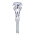 White Gold 1ct TDW Certified Oval Diamond Ring - Handcrafted By Name My Rings™