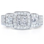 White Gold 1ct TDW Diamond Engagement Ring - Handcrafted By Name My Rings™