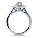 White Gold 1ct TDW Floral Vintage Style Diamond Engagement Ring - Handcrafted By Name My Rings™