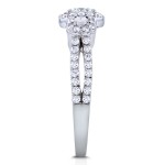 White Gold 1ct TDW Triple Halo Diamond Engagement Ring - Handcrafted By Name My Rings™
