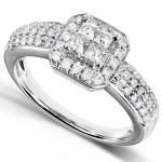White Gold 3/4ct TDW Diamond 3-piece Bridal Ring Set - Handcrafted By Name My Rings™