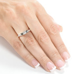 White Gold 3/5 ct TDW Black and White Diamond Engagement Ring  - Handcrafted By Name My Rings™