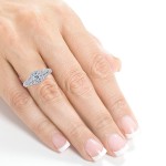 White Gold 4/5ct TDW Round Diamond Engagement Ring - Handcrafted By Name My Rings™