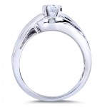 White Gold 5/8ct TDW Curved Diamond Ring - Handcrafted By Name My Rings™