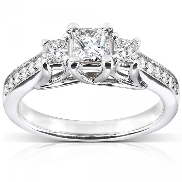 White Gold 5/8ct TDW Diamond Engagement Ring - Handcrafted By Name My Rings™