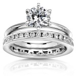 White Gold Certified 1 1/2ct Diamond Eco-Friendly Lab Grown Diamond Bridal Set - Handcrafted By Name My Rings™