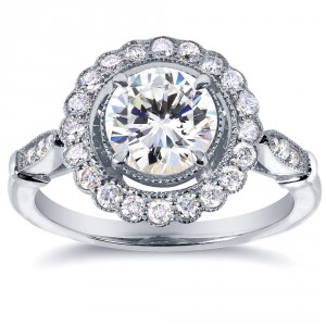 White Gold Certified 1 1/3ct Diamond Eco-Friendly Lab Grown Diamond Blooming Flower Ring - Handcrafted By Name My Rings™