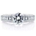 White Gold Certified 1 4/5ct TDW Round Diamond Engagement Ring - Handcrafted By Name My Rings™