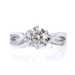 White Gold Certified 1ct Diamond Eco-Friendly Lab Grown Diamond Solitaire Cri - Handcrafted By Name My Rings™