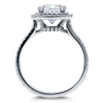 White Gold Certified 2 1/4ct Round Diamond Double Halo Engagement Ring - Handcrafted By Name My Rings™